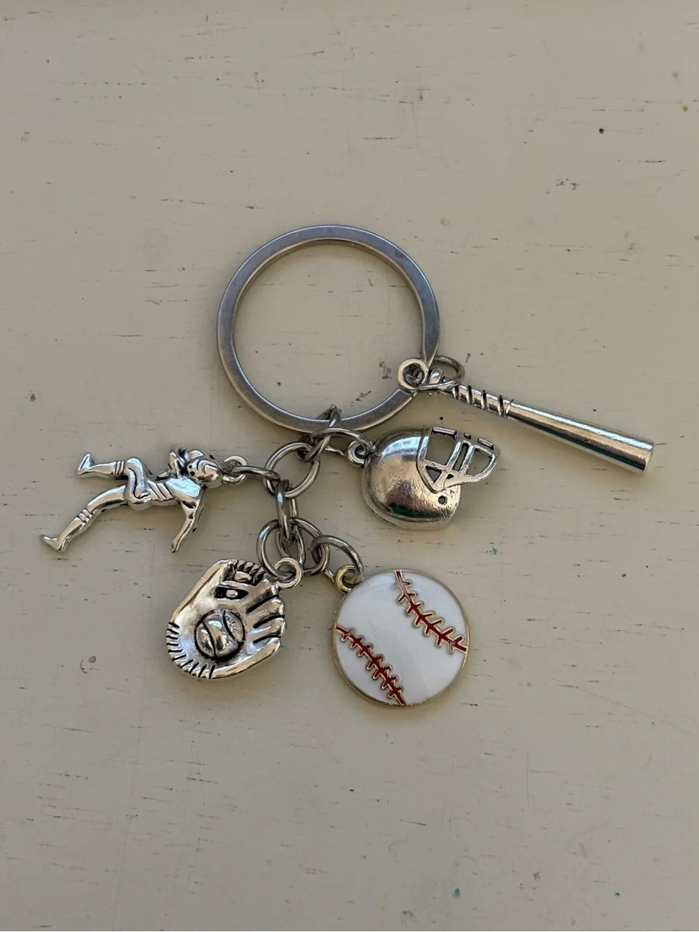 NWT Baseball Lover Charm Keychain